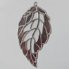 Iron Pendant/Charm. Fashion Jewelry Findings. Lead-free. Leaf 50x26mm Sold by Bag
