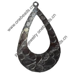 Iron Pendant/Charm. Fashion Jewelry Findings. Lead-free. Teardrop 52x32mm Sold by Bag