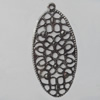 Iron Pendant/Charm. Fashion Jewelry Findings. Lead-free. Flat Oval 52x25mm Sold by Bag