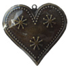 Iron Pendant/Charm. Fashion Jewelry Findings. Lead-free. Heart 59x60mm Sold by Bag