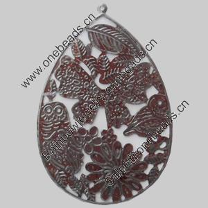 Iron Pendant/Charm. Fashion Jewelry Findings. Lead-free. Teardrop 46x68mm Sold by Bag