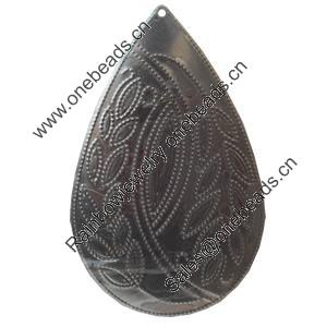 Iron Pendant/Charm. Fashion Jewelry Findings. Lead-free. Teardrop 42x67mm Sold by Bag