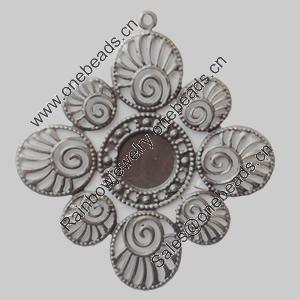 Iron Cabochon Settings. Fashion Jewelry Findings. Lead-free. 65x64mm,15mm Sold by Bag