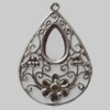 Iron Pendant/Charm. Fashion Jewelry Findings. Lead-free. Teardrop 34x48mm Sold by Bag