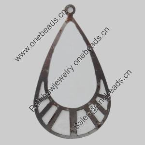 Iron Pendant/Charm. Fashion Jewelry Findings. Lead-free. Teardrop 32x57mm Sold by Bag