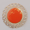 Iron Enamel Cabochons. Fashion jewelry findings. Lead-free. 23mm Sold by Bag 