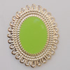 Iron Enamel Cabochons. Fashion jewelry findings. Lead-free. 34x28mm Sold by Bag 