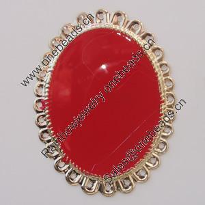 Iron Enamel Cabochons. Fashion jewelry findings. Lead-free. 53x40mm Sold by Bag 