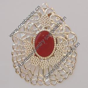 Iron Enamel Pendant. Fashion Jewelry findings. Lead-free. 66x50mm Sold by Bag 