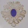Iron Enamel Pendant. Fashion Jewelry findings. Lead-free. Flower 70x68mm Sold by Bag 