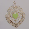 Iron Enamel Pendant. Fashion Jewelry findings. Lead-free. 75x56mm Sold by Bag 