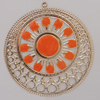 Iron Enamel Pendant. Fashion Jewelry findings. Lead-free. 65mm Sold by Bag 