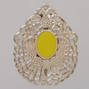 Iron Enamel Pendant. Fashion Jewelry findings. Lead-free. 65x51mm Sold by Bag 