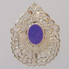Iron Enamel Pendant. Fashion Jewelry findings. Lead-free. 65x51mm Sold by Bag 