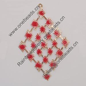 Iron Enamel Pendant. Fashion Jewelry findings. Lead-free. Diamond 86x56mm Sold by Bag 