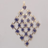 Iron Enamel Pendant. Fashion Jewelry findings. Lead-free. Diamond 86x56mm Sold by Bag 