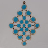 Iron Enamel Pendant. Fashion Jewelry findings. Lead-free. Diamond 79x55mm Sold by Bag 
