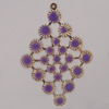 Iron Enamel Pendant. Fashion Jewelry findings. Lead-free. Diamond 79x55mm Sold by Bag 