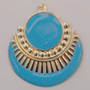 Iron Enamel Pendant. Fashion Jewelry findings. Lead-free. 39x34mm Sold by Bag