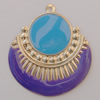 Iron Enamel Pendant. Fashion Jewelry findings. Lead-free. 39x34mm Sold by Bag