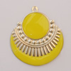 Iron Enamel Pendant. Fashion Jewelry findings. Lead-free. 39x34mm Sold by Bag