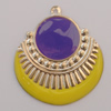 Iron Enamel Pendant. Fashion Jewelry findings. Lead-free. 39x34mm Sold by Bag