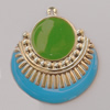 Iron Enamel Pendant. Fashion Jewelry findings. Lead-free. 39x34mm Sold by Bag