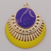 Iron Enamel Pendant. Fashion Jewelry findings. Lead-free. 39x34mm Sold by Bag