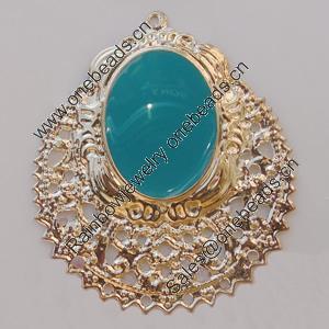 Iron Enamel Pendant. Fashion Jewelry findings. Lead-free. 42x36mm Sold by Bag
