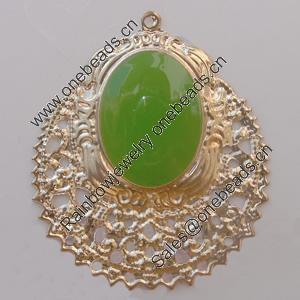 Iron Enamel Pendant. Fashion Jewelry findings. Lead-free. 42x36mm Sold by Bag