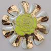 Iron Enamel Pendant. Fashion Jewelry findings. Lead-free. Flower 63mm Sold by Bag 