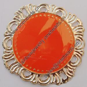 Iron Enamel Cabochons. Fashion jewelry findings. Lead-free. 41x44mm Sold by Bag
