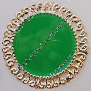 Iron Enamel Cabochons. Fashion jewelry findings. Lead-free. 51mm Sold by Bag