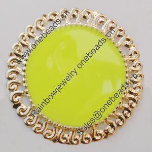 Iron Enamel Cabochons. Fashion jewelry findings. Lead-free. 51mm Sold by Bag
