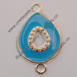 Iron Enamel Connector. Fashion Jewelry findings. Lead-free. Teardrop 39x24mm Sold by Bag