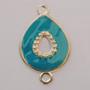 Iron Enamel Connector. Fashion Jewelry findings. Lead-free. Teardrop 39x24mm Sold by Bag