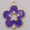 Iron Enamel Connector. Fashion Jewelry findings. Lead-free. Flower 39x33mm Sold by Bag