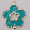 Iron Enamel Connector. Fashion Jewelry findings. Lead-free. Flower 39x33mm Sold by Bag