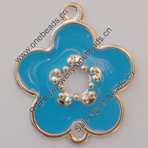 Iron Enamel Connector. Fashion Jewelry findings. Lead-free. Flower 39x33mm Sold by Bag
