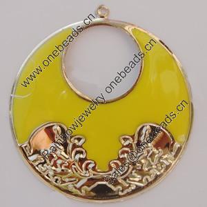 Iron Enamel Pendant. Fashion Jewelry findings. Lead-free. 40mm Sold by Bag