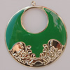 Iron Enamel Pendant. Fashion Jewelry findings. Lead-free. 40mm Sold by Bag