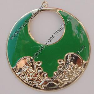 Iron Enamel Pendant. Fashion Jewelry findings. Lead-free. 40mm Sold by Bag