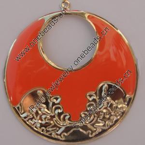 Iron Enamel Pendant. Fashion Jewelry findings. Lead-free. 40mm Sold by Bag