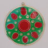 Iron Enamel Pendant. Fashion Jewelry findings. Lead-free. 41mm Sold by Bag