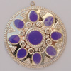 Iron Enamel Pendant. Fashion Jewelry findings. Lead-free. 41mm Sold by Bag