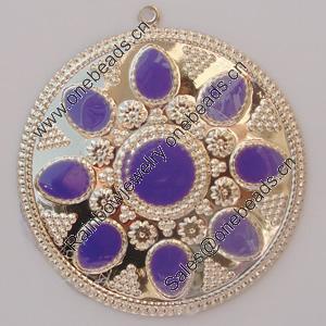 Iron Enamel Pendant. Fashion Jewelry findings. Lead-free. 41mm Sold by Bag