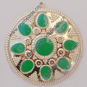 Iron Enamel Pendant. Fashion Jewelry findings. Lead-free. 41mm Sold by Bag