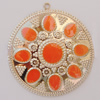 Iron Enamel Pendant. Fashion Jewelry findings. Lead-free. 41mm Sold by Bag