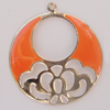 Iron Enamel Pendant. Fashion Jewelry findings. Lead-free. 43mm Sold by Bag