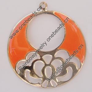 Iron Enamel Pendant. Fashion Jewelry findings. Lead-free. 43mm Sold by Bag